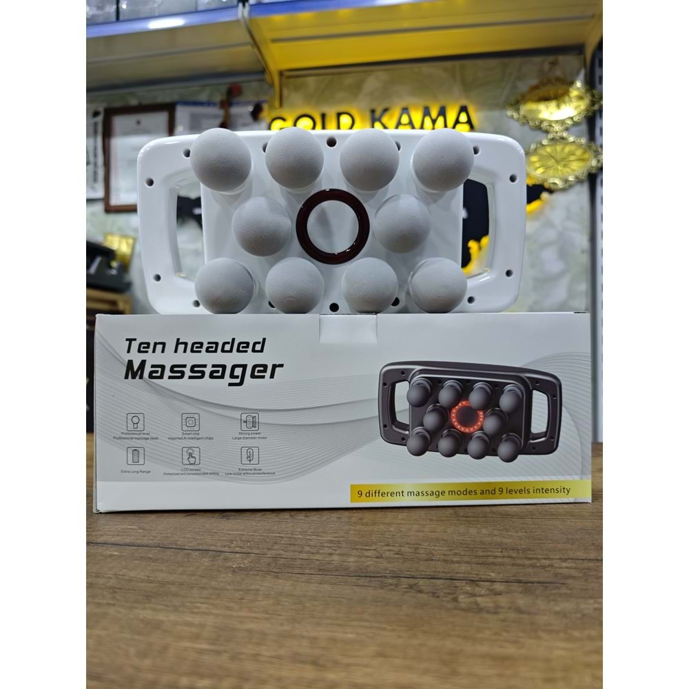 10 BAŞLIKLI 9 KADEMELİ ŞARLI MASAJ ALETİ