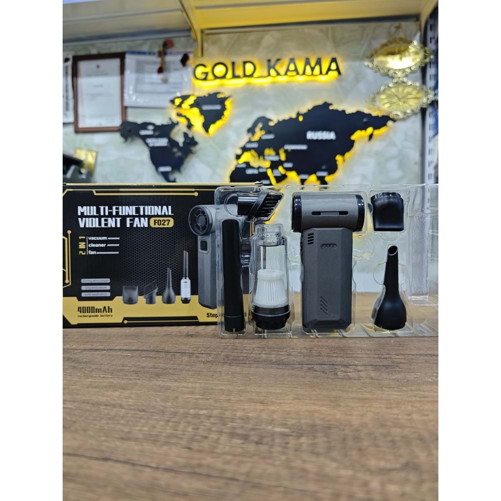 Araç Süpürgesi 4000mAh Şarjlı Ve Çok Başlıklı