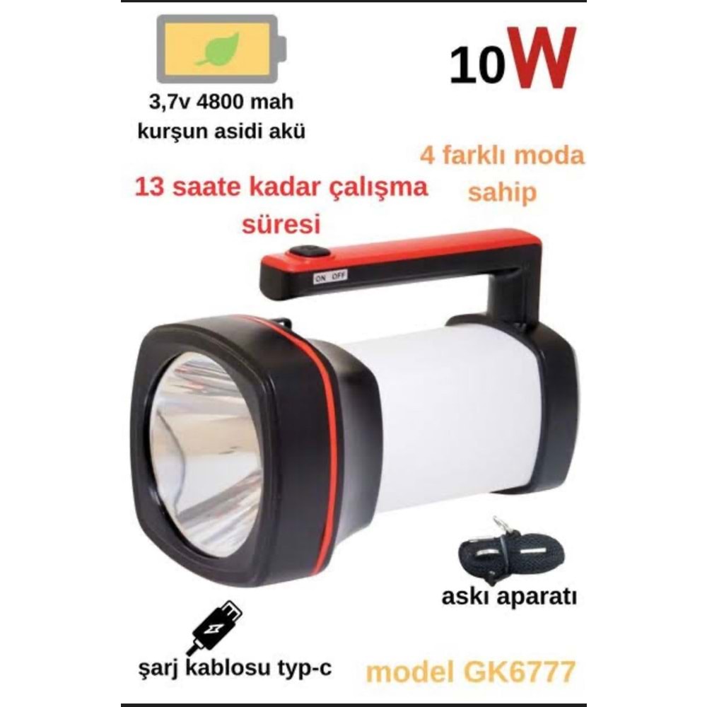 GK-6777 UZUN MESAFELİ LED Lİ PROJEKTÖR