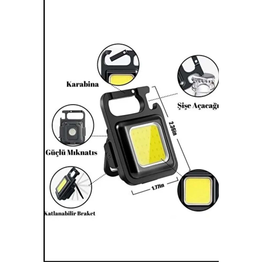 Mini LED Indüksiyon Far USB Şarjlı Far El Feneri Dahili Pil Baş Feneri Açık Kamp Balıkçılık Fener