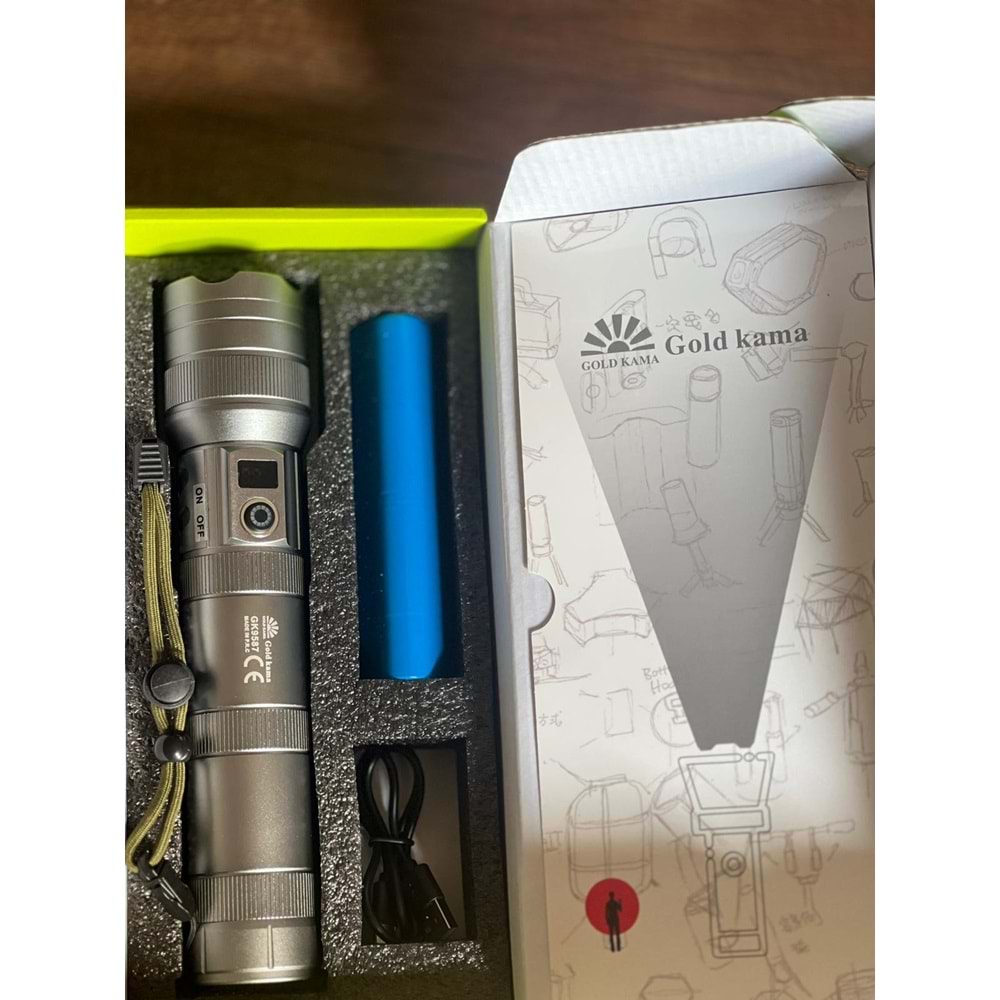 GK9587 130W DİJİTAL GÖSTERGELİ EL FENERİ