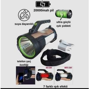 T96 SOLARLI POWER BANK ÖZELLİKLİ PROJEKTÖR