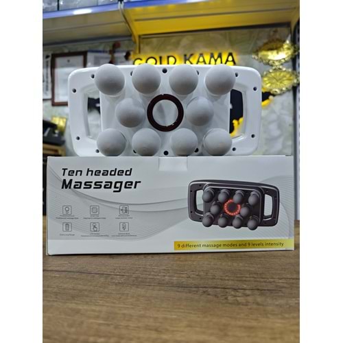 10 BAŞLIKLI 9 KADEMELİ ŞARLI MASAJ ALETİ