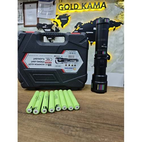 GK-63 15000 LÜMENS YEDEK BATARYALI EL FENERİ